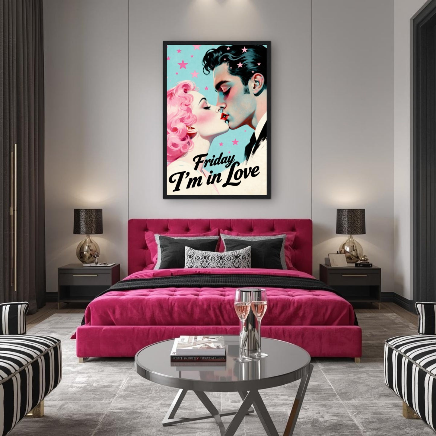 Friday I'm In Love - Retro Romantic Art Print