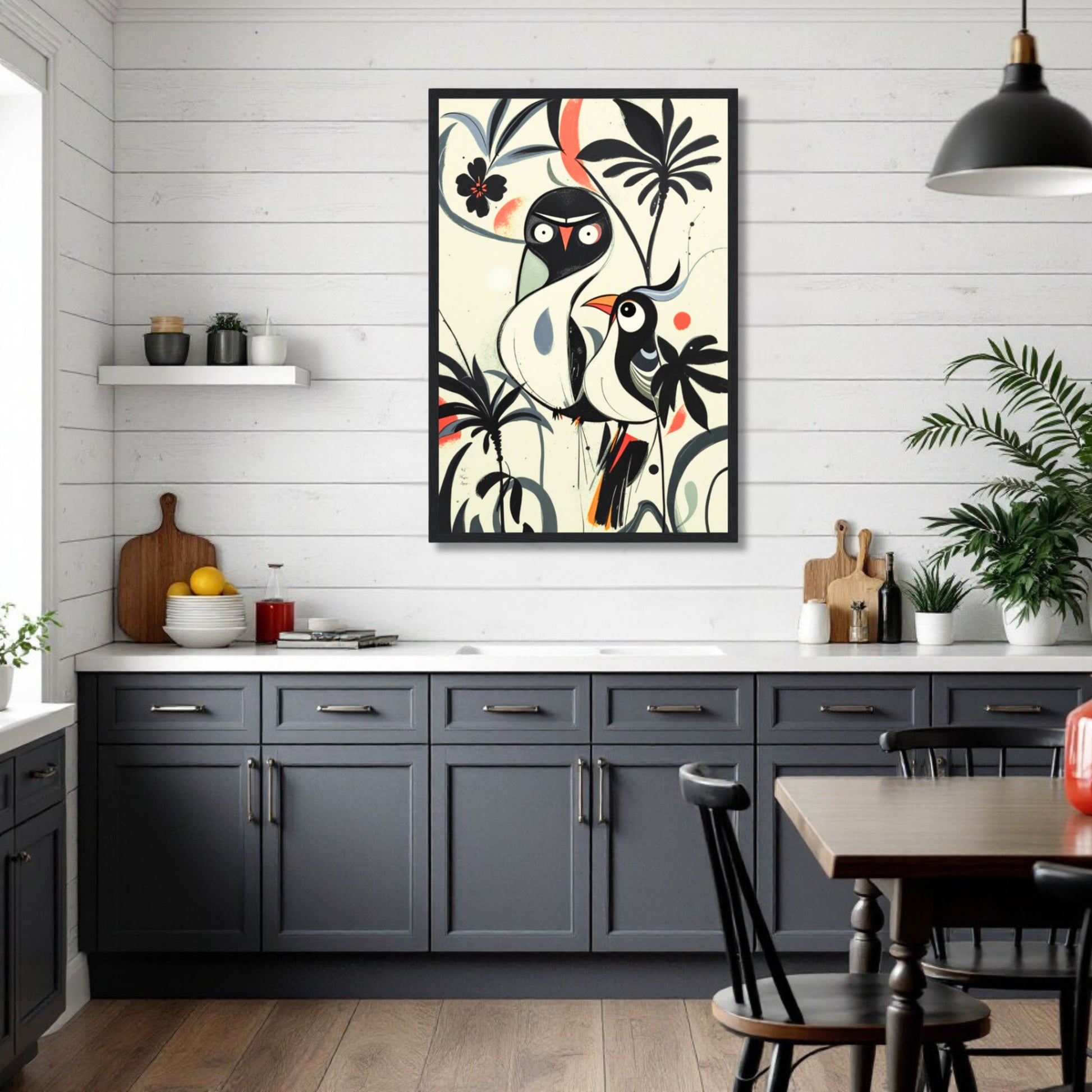 Abstract Bird Modern Tropical Art Print