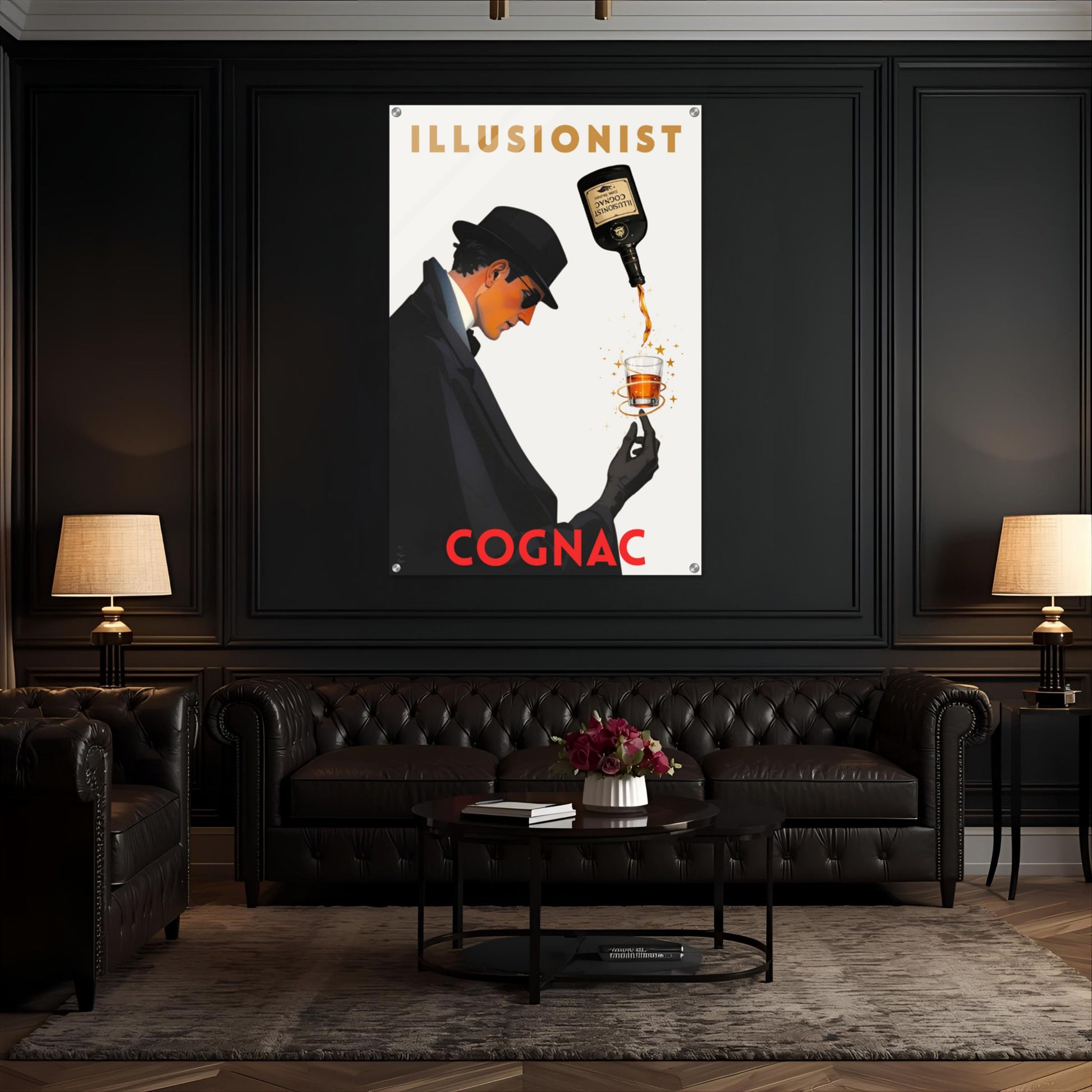 Vintage Cognac Cocktail Bar Poster Print 60x90 cm 24x36″ Premium Matte Paper Poster No Frame