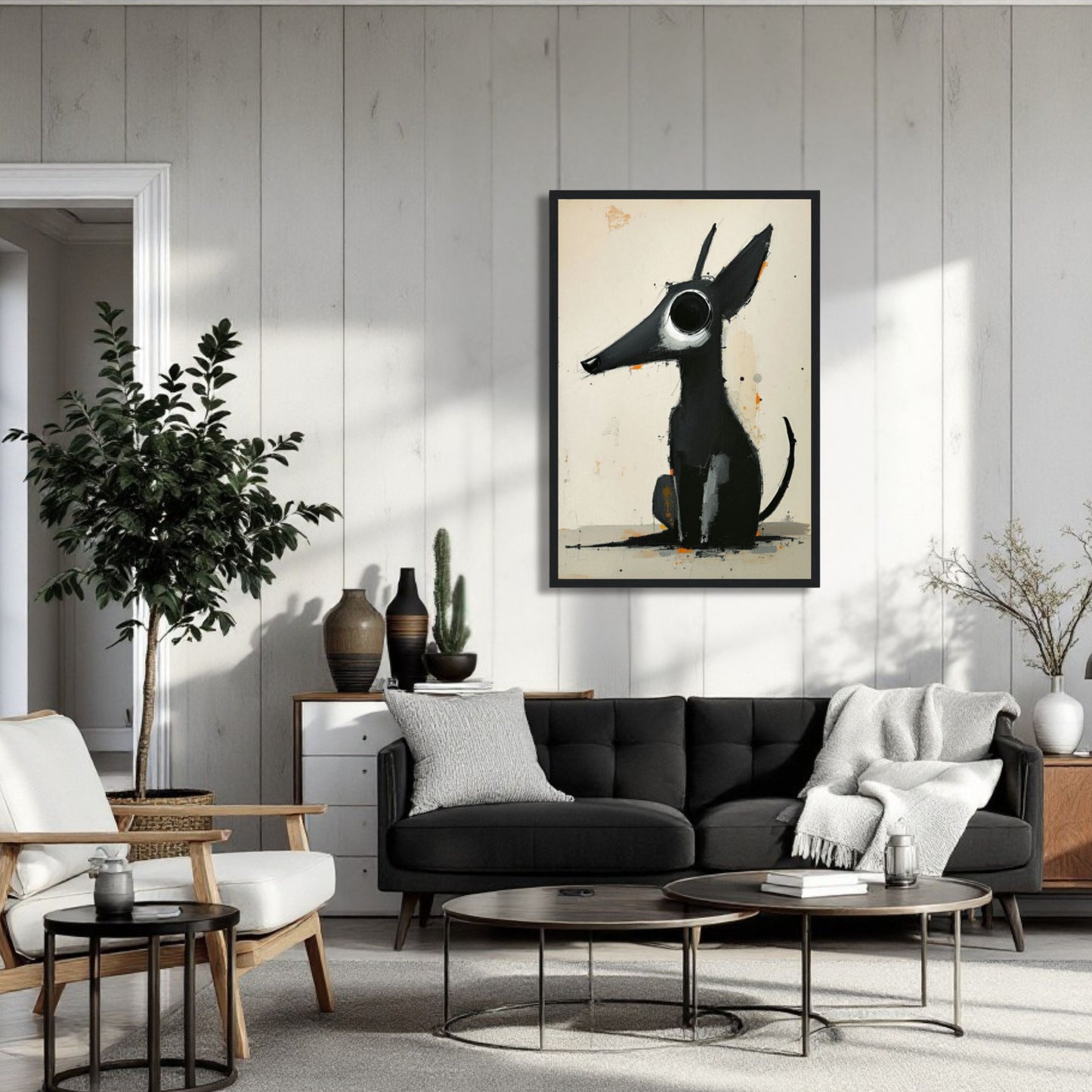 Big Eyed Abstract Dog Fine Art Print