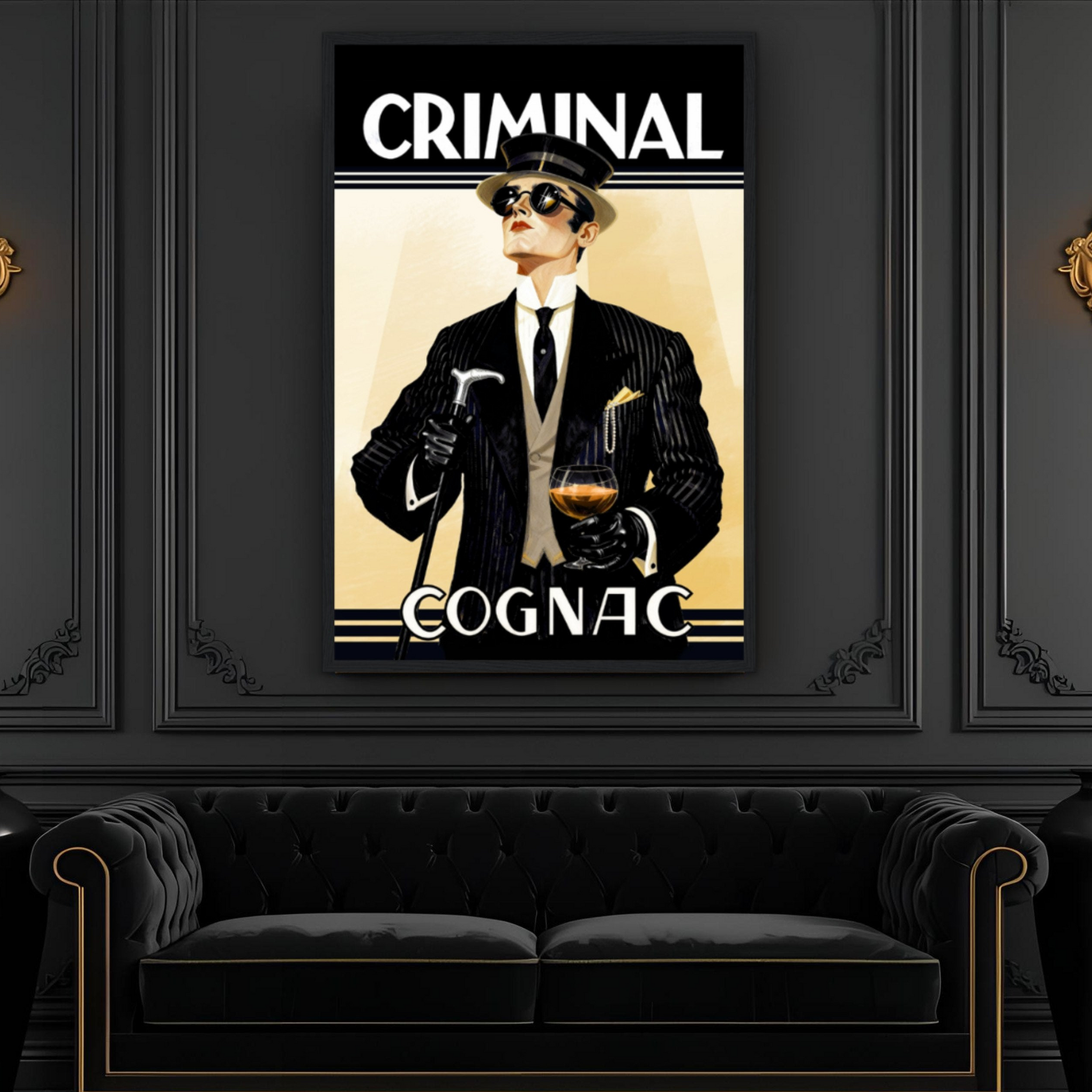 Criminal Cognac 1920s Art Deco Print