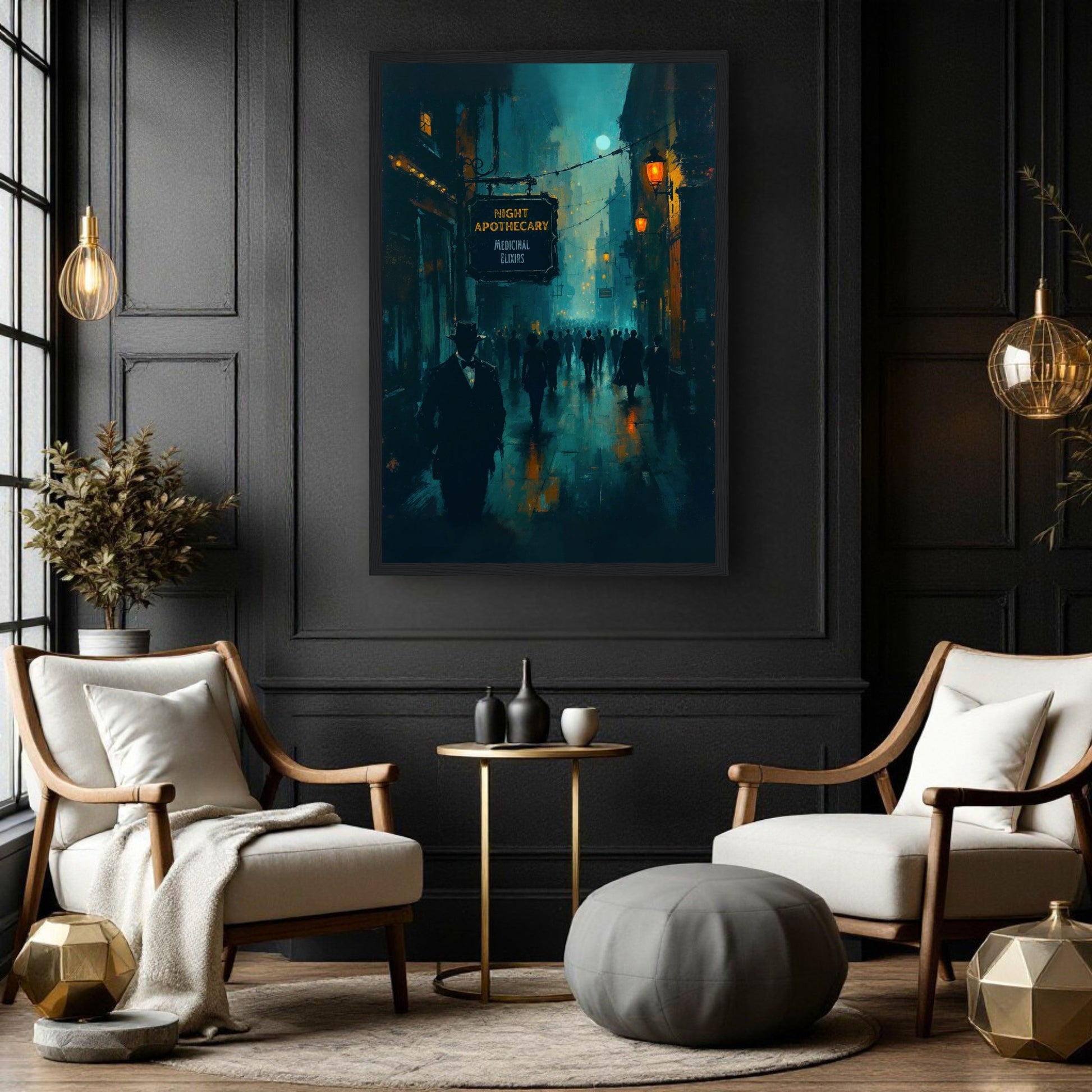 Prohibition Speakeasy Moody Nightlife Art Print