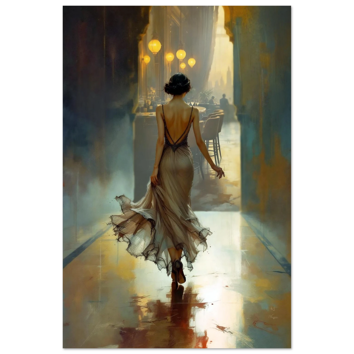 1920s Speakeasy Art Deco Print No Frame 60x90 cm 24x36″ Classic Matte Paper Poster