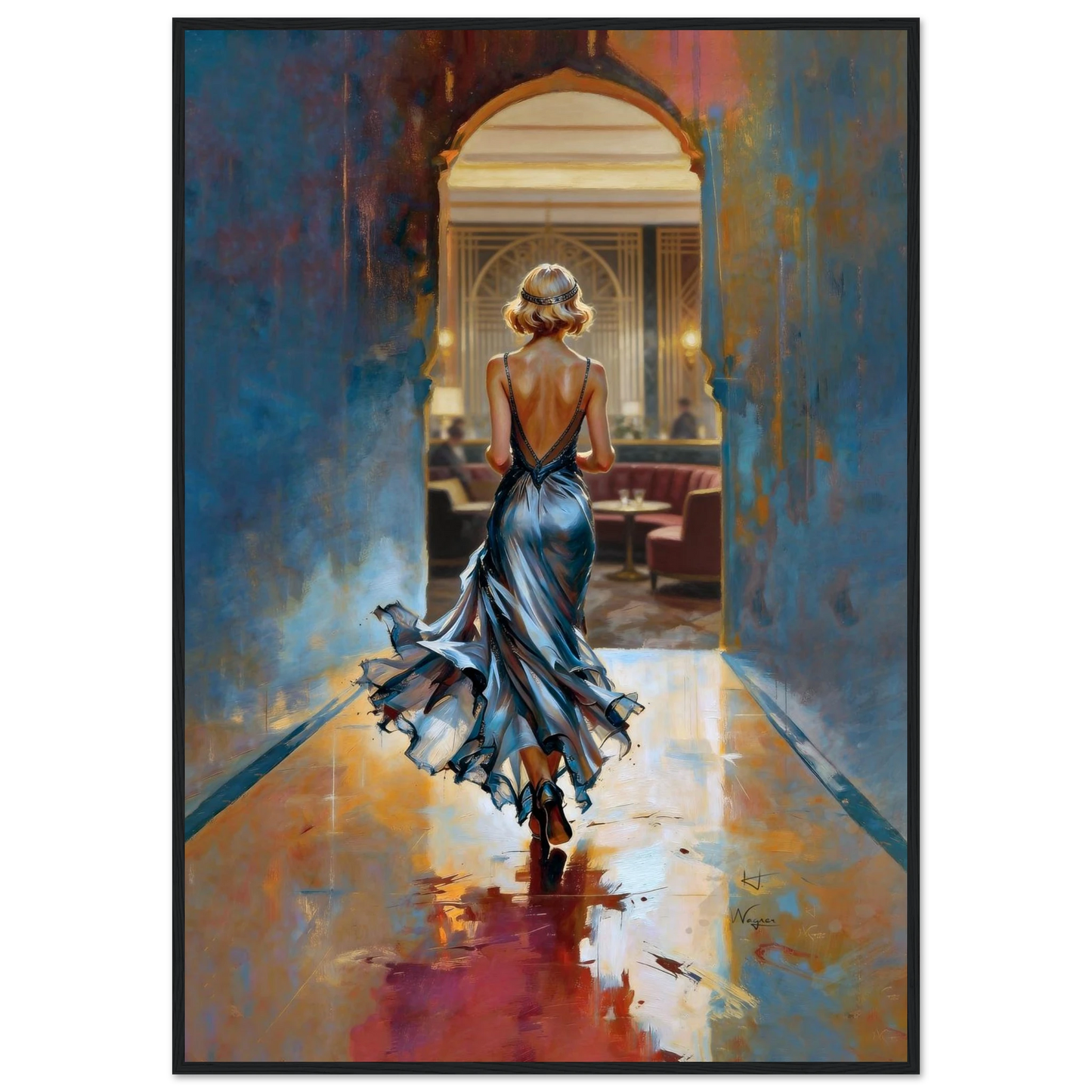 1920s Speakeasy Gatsby Flapper Art Deco Print 60x90 cm 24x36″ Premium Matte Poster No Frame