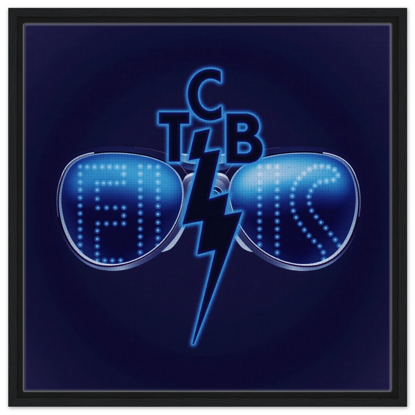 Elvis Presley TCB Sunglasses Art Print 60x60 cm 24x24″ Framed Canvas