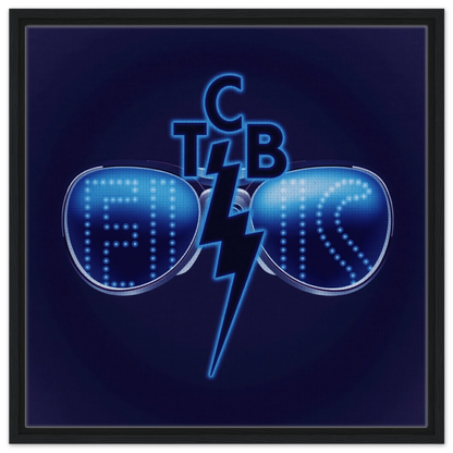 Elvis Presley TCB Sunglasses Art Print 60x60 cm 24x24″ Framed Canvas
