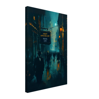 Prohibition Speakeasy Moody Nightlife Art Print 40x60 cm 16x24″ Gallery Wrapped Canvas No Frame