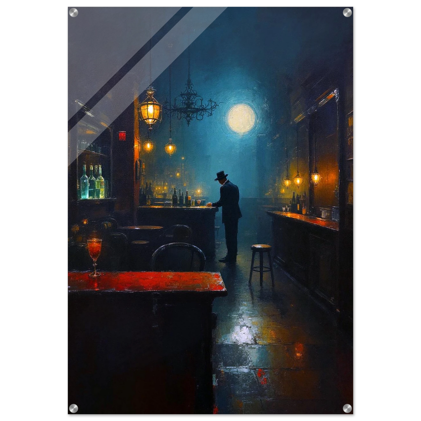 Speakeasy Bootleg Prohibition Bar Art Print 70x100 cm 28x40″ Sleek Acrylic Print No Frame