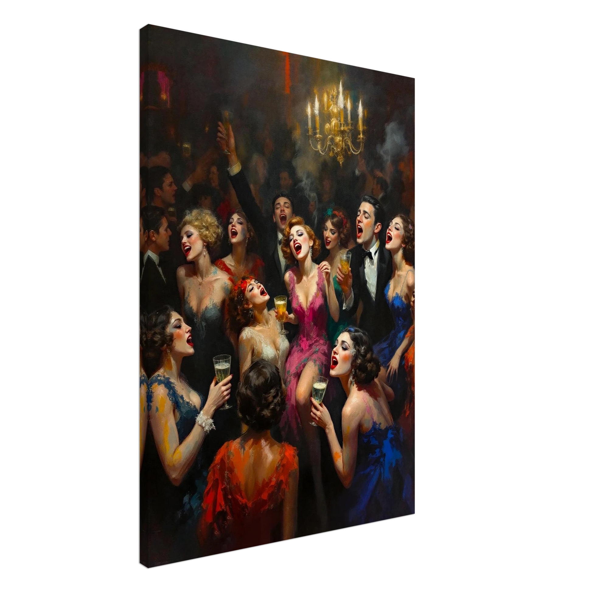 Gatsby Art Deco Speakeasy Art Print No Frame 60x90 cm 24x36″ Gallery Wrapped Canvas