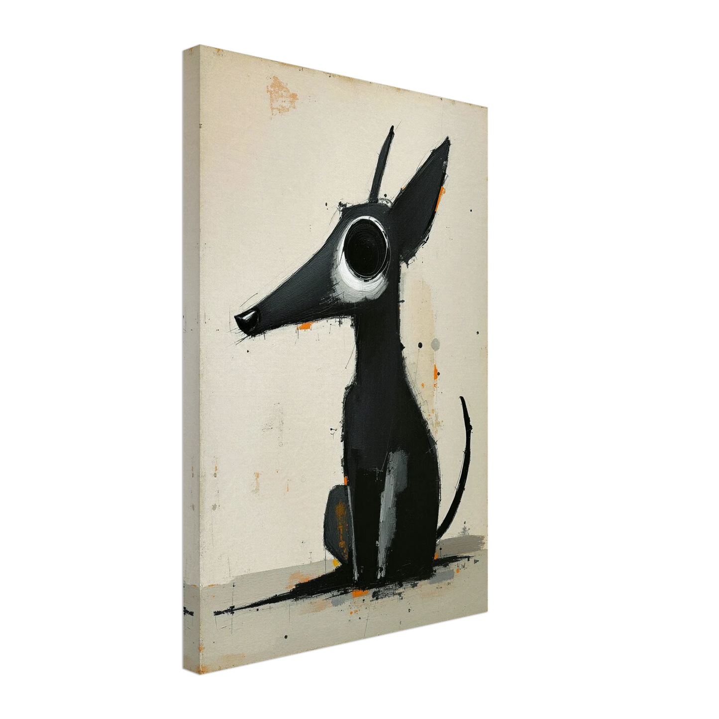 Big Eyed Abstract Dog Fine Art Print No Frame 40x60 cm 16x24″ Gallery Wrapped Canvas