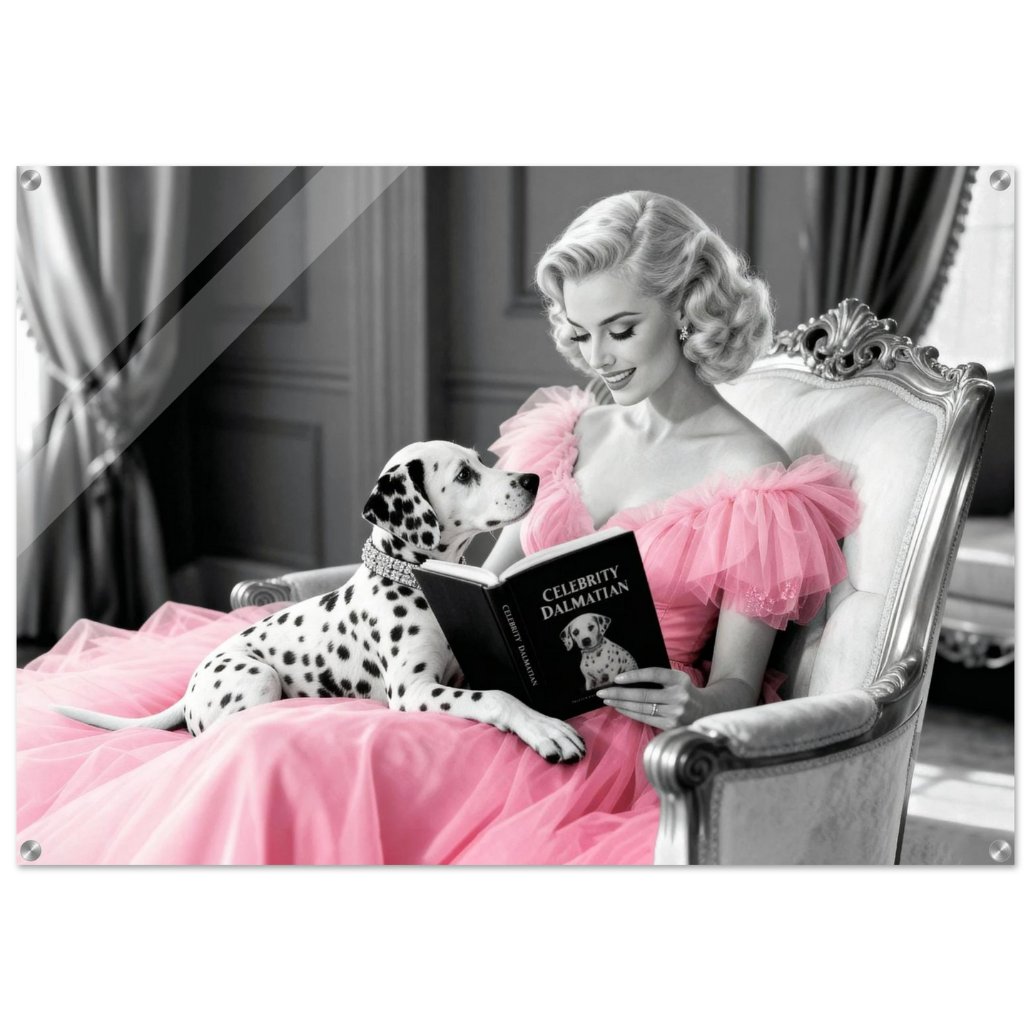 Hollywood Starlet Dalmatian Puppy Art Print 70x100 cm 28x40″ Sleek Acrylic Print