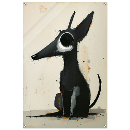 Big Eyed Abstract Dog Fine Art Print No Frame 60x90 cm 24x36″ Sleek Acrylic Print