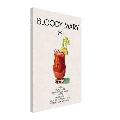 Bloody Mary Cocktail Bar Art Print No Frame 40x60 cm 16x24″ Gallery Wrapped Canvas