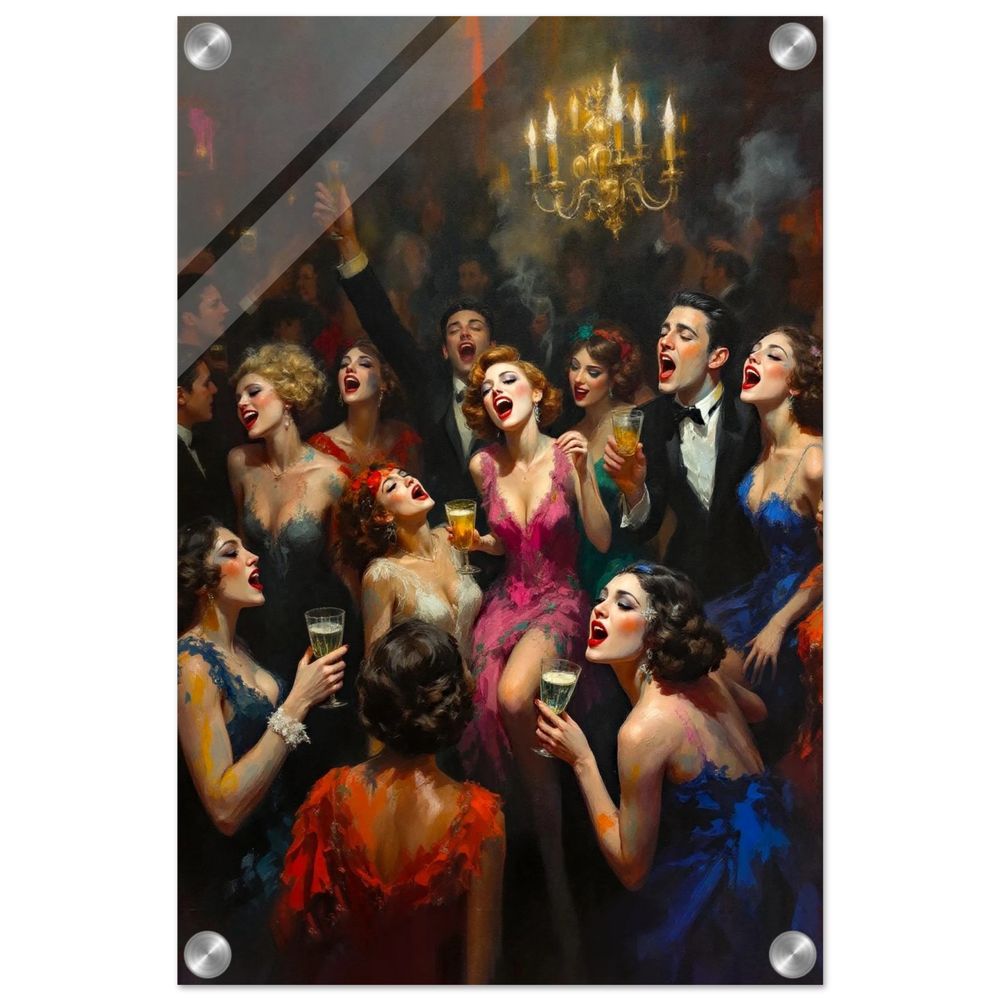 Gatsby Art Deco Speakeasy Art Print No Frame 30x45 cm 12x18″ Sleek Acrylic Print
