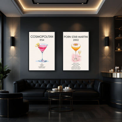 Porn Star Martini Bar Art Cocktail Print
