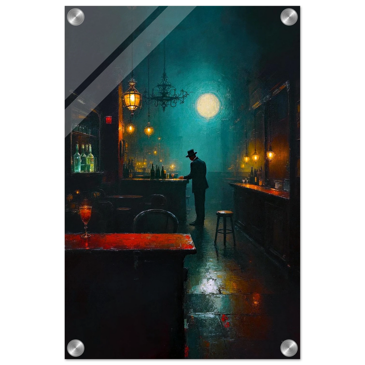 Speakeasy Bootleg Prohibition Bar Art Print 30x45 cm 12x18″ Sleek Acrylic Print No Frame