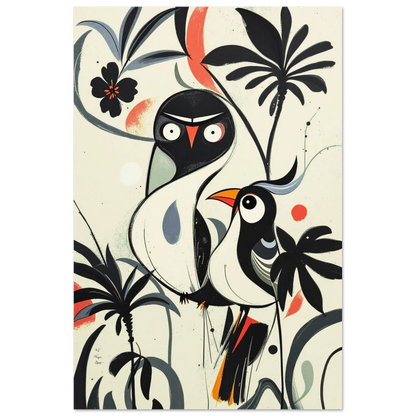 Abstract Bird Modern Tropical Art Print No Frame 60x90 cm 24x36″ Premium Matte Paper Poster