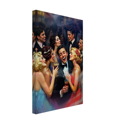 1920s Great Gatsby Speakeasy Party Art Print No Frame 30x45 cm 12x18″ Gallery Wrapped Canvas