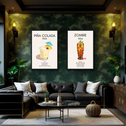 Zombie Tiki Cocktail Bar Art Print