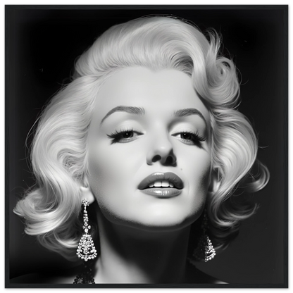 Marilynn Monroe Art Print Black Wood Frame 70x70 cm 28x28″ Classic Matte Paper Wooden Framed Poster