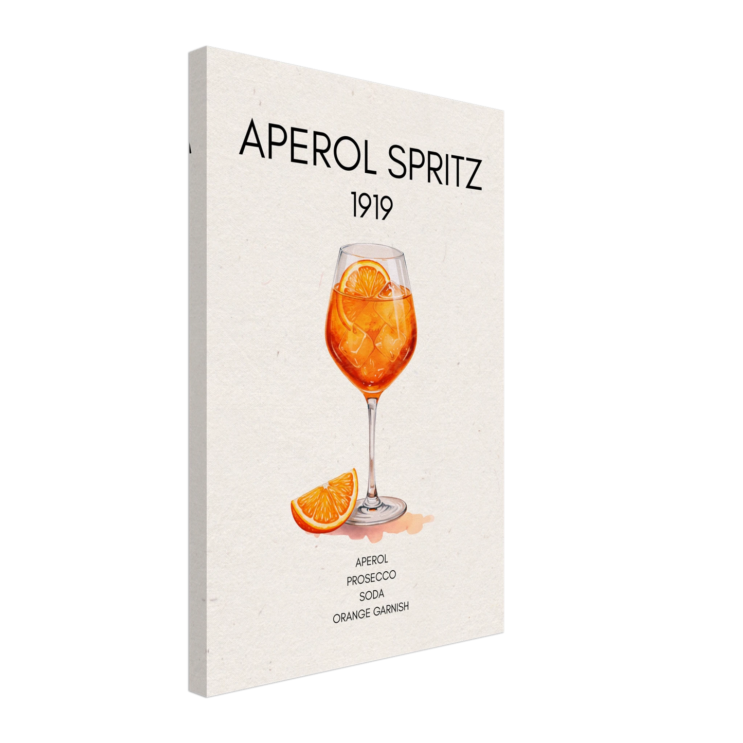 Aperol Spritz Cocktail Bar Poster Print No Frame 40x60 cm 16x24″ Gallery Wrapped Canvas