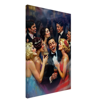 1920s Great Gatsby Speakeasy Party Art Print No Frame 60x90 cm 24x36″ Gallery Wrapped Canvas