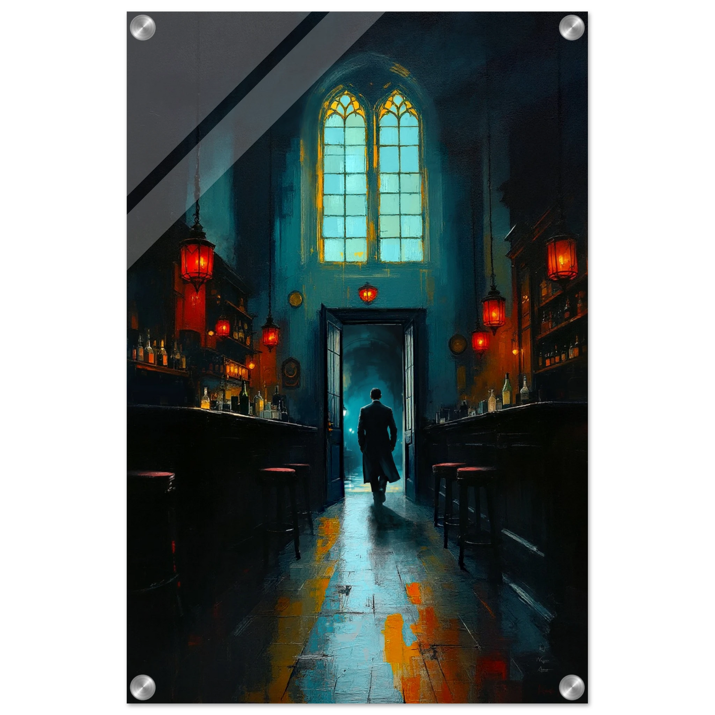 Speakeasy Bootleg Bar Prohibition Art Print No Frame 40x60 cm 16x24″ Sleek Acrylic Print