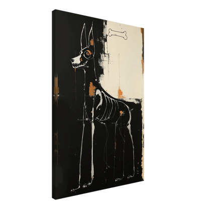 X-ray Skeleton Dog Abstract Art Poster Print 60x90 cm 24x36″ Gallery Wrapped Canvas No Frame