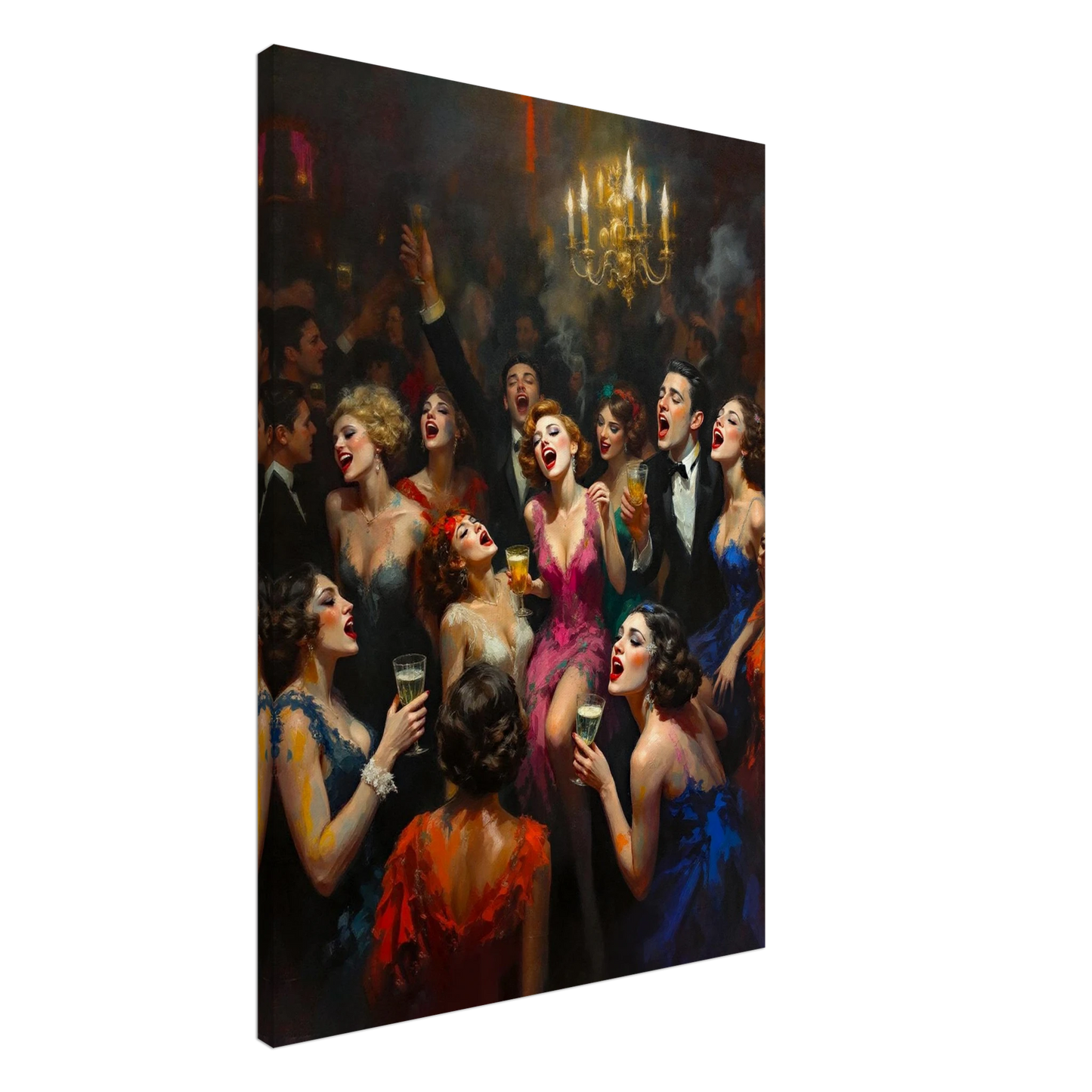 Gatsby Art Deco Speakeasy Art Print No Frame 70x100 cm 28x40″ Gallery Wrapped Canvas