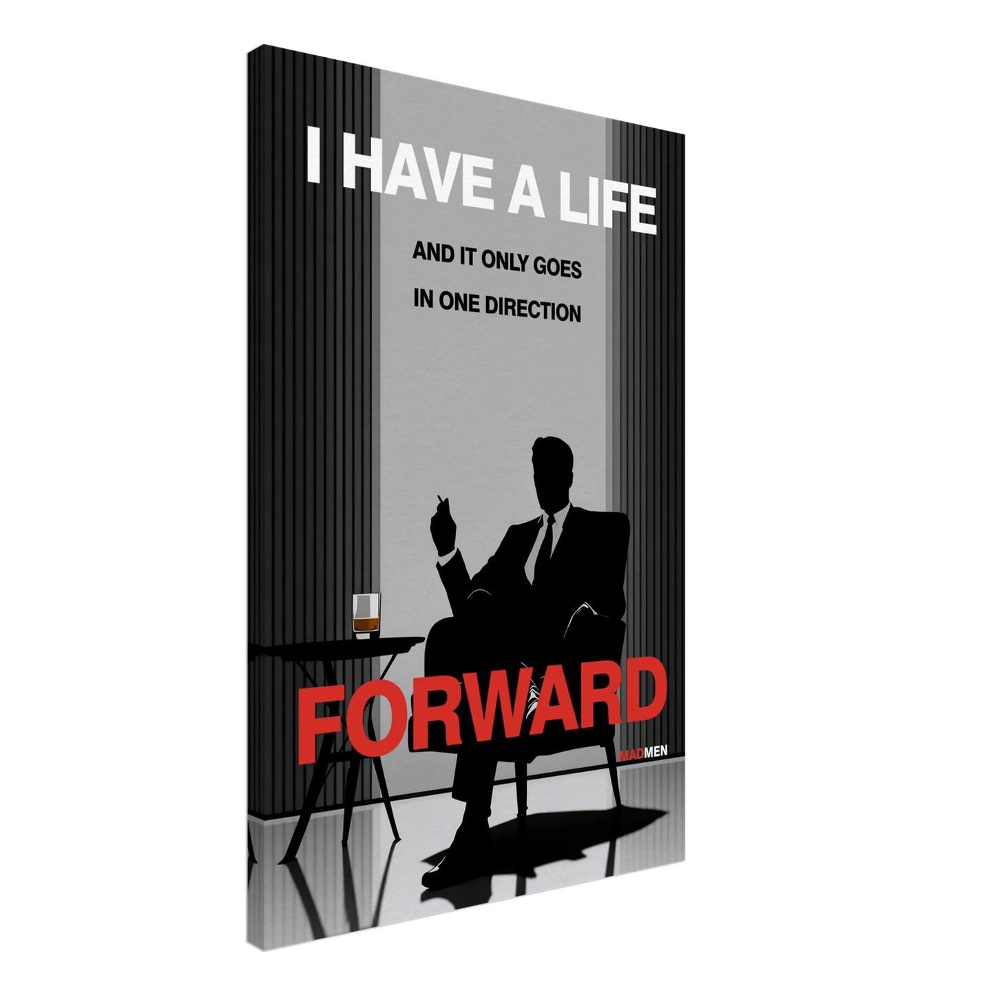 Mad Men Motivational Quote Don Draper Art Print No Frame 60x90 cm 24x36″ Gallery Wrapped Canvas