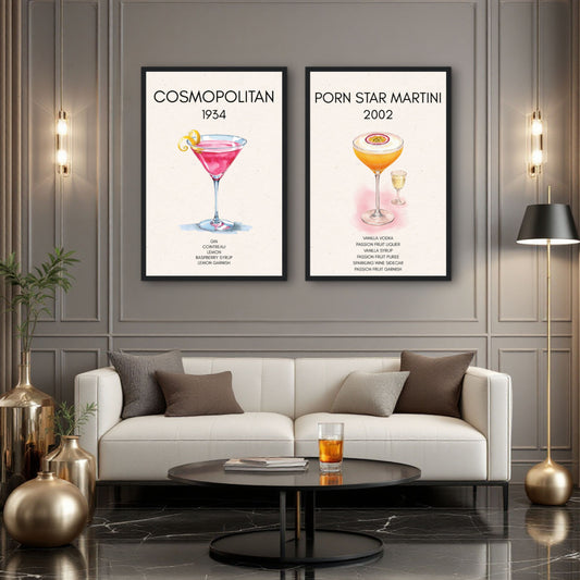 Porn Star Martini Bar Art Cocktail Print