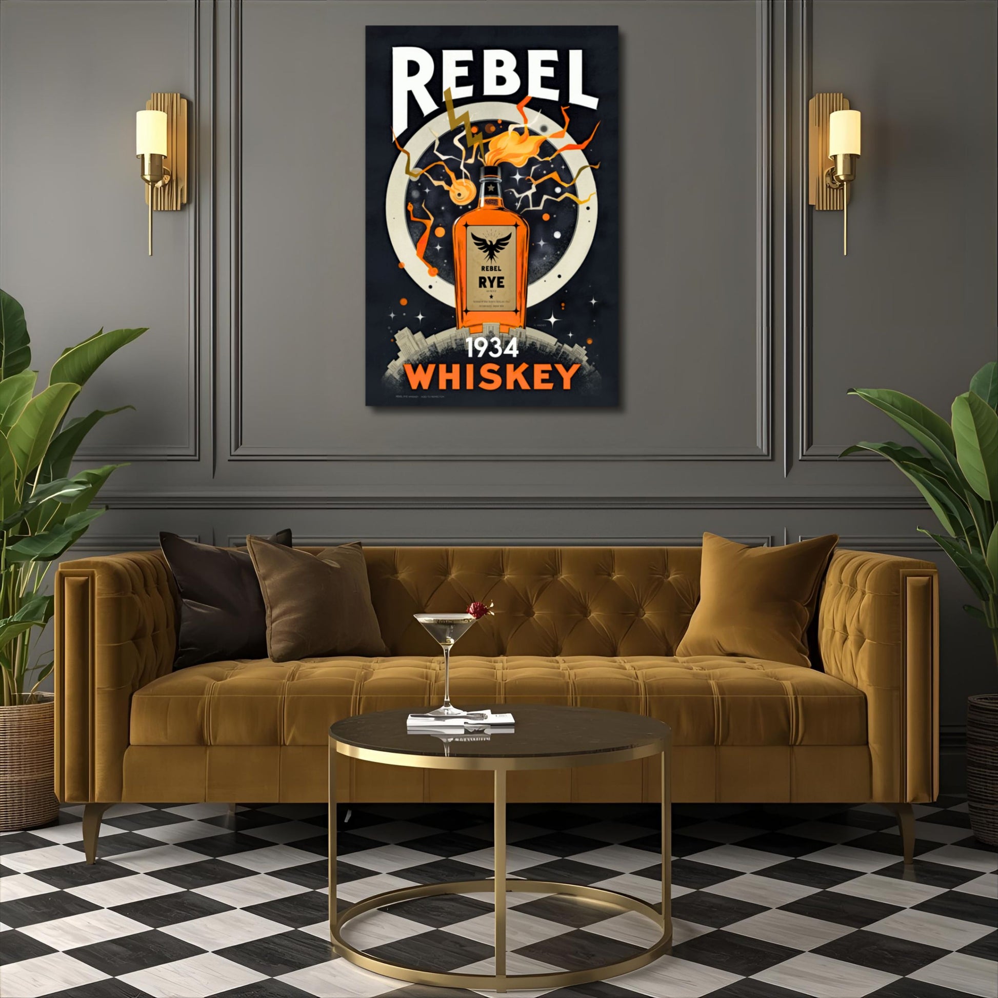 Rebel Cocktail Bar Poster Print