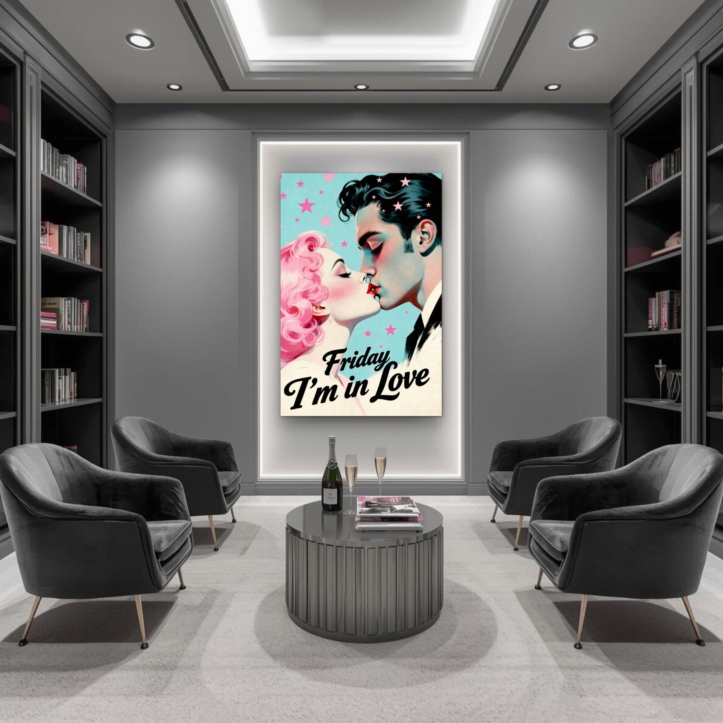 Friday I'm In Love - Retro Romantic Art Print