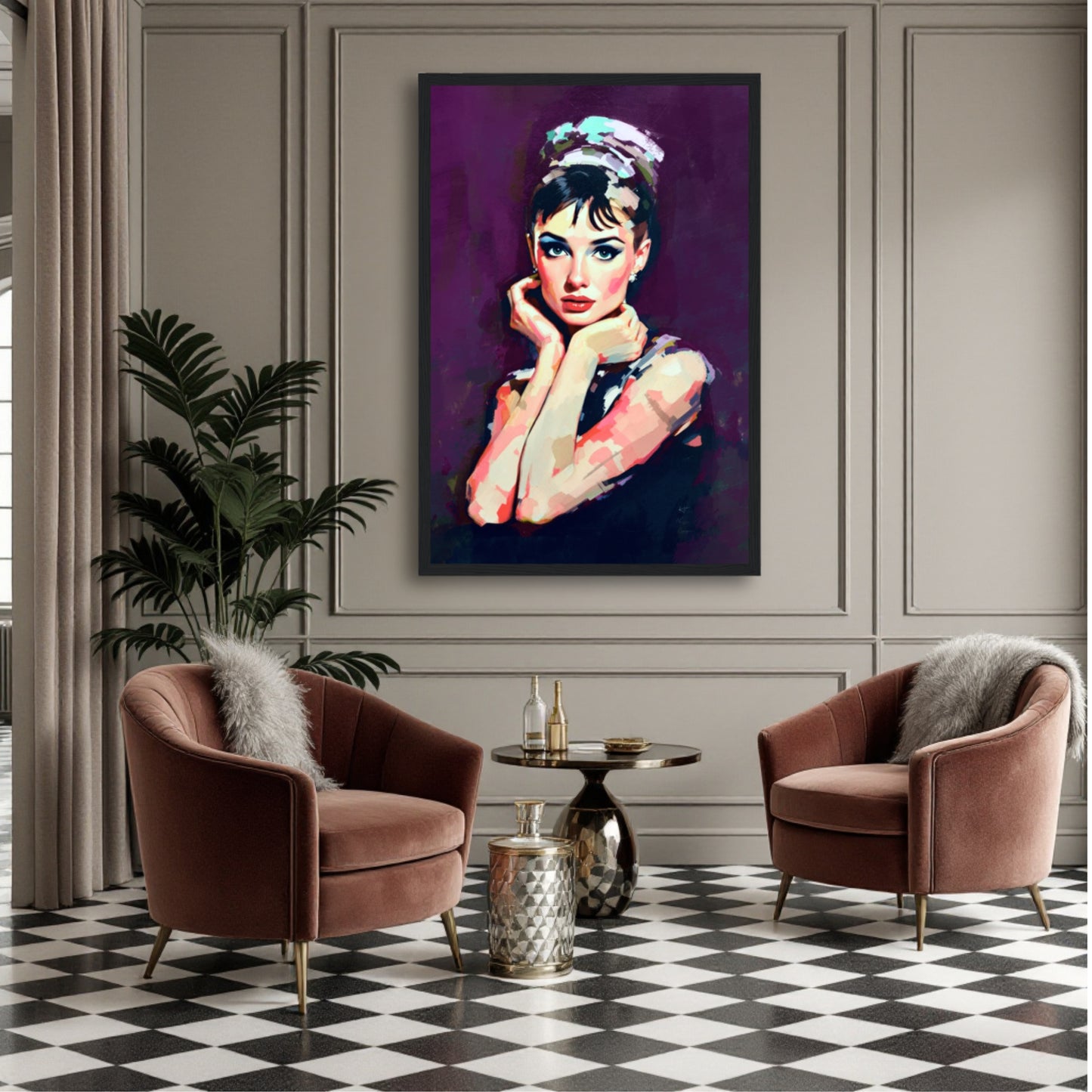Audrey Hepburn Painting Art Print