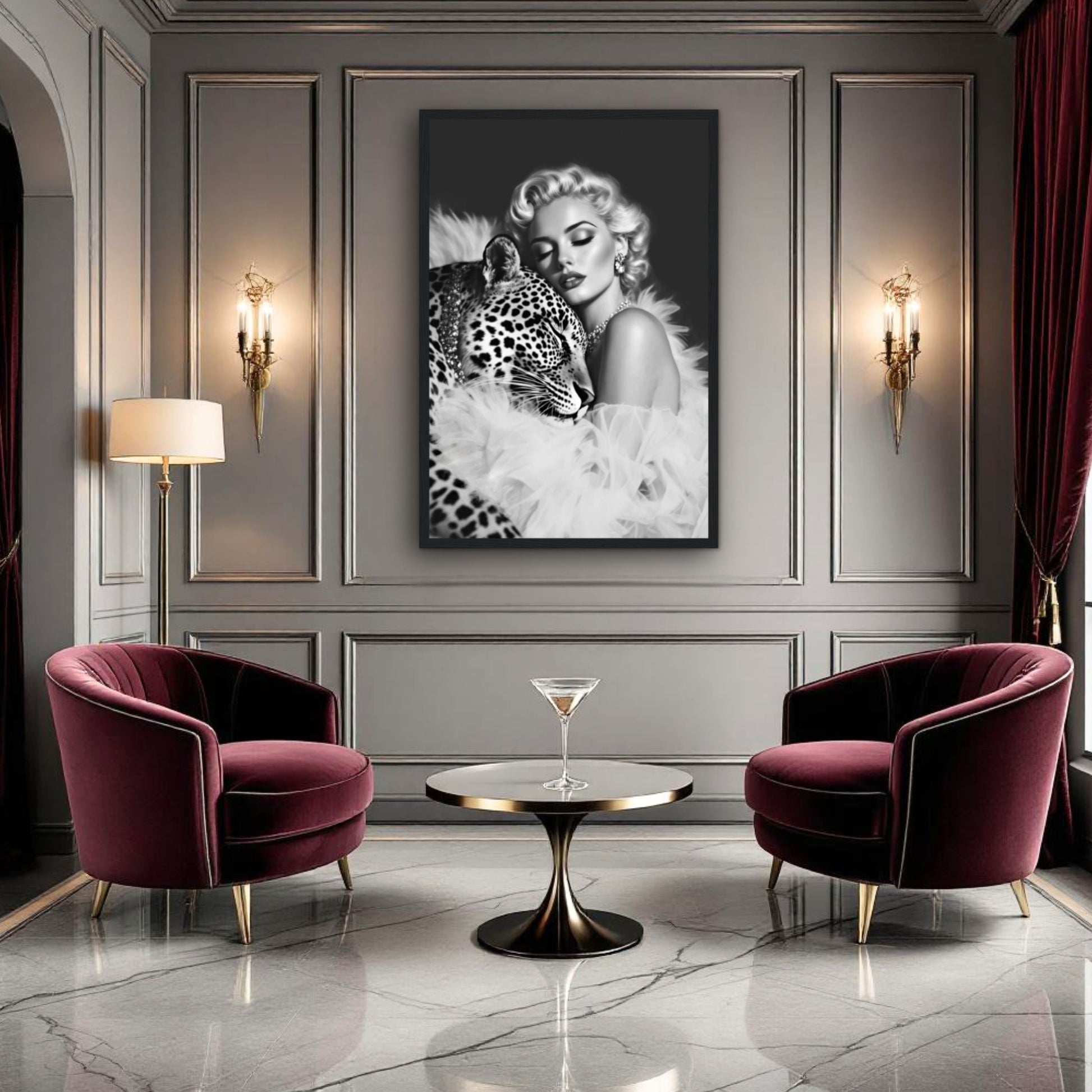 Marilyn Monroe Leopard Art Print