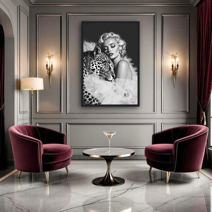 Marilyn Monroe Glam Leopard Art Print