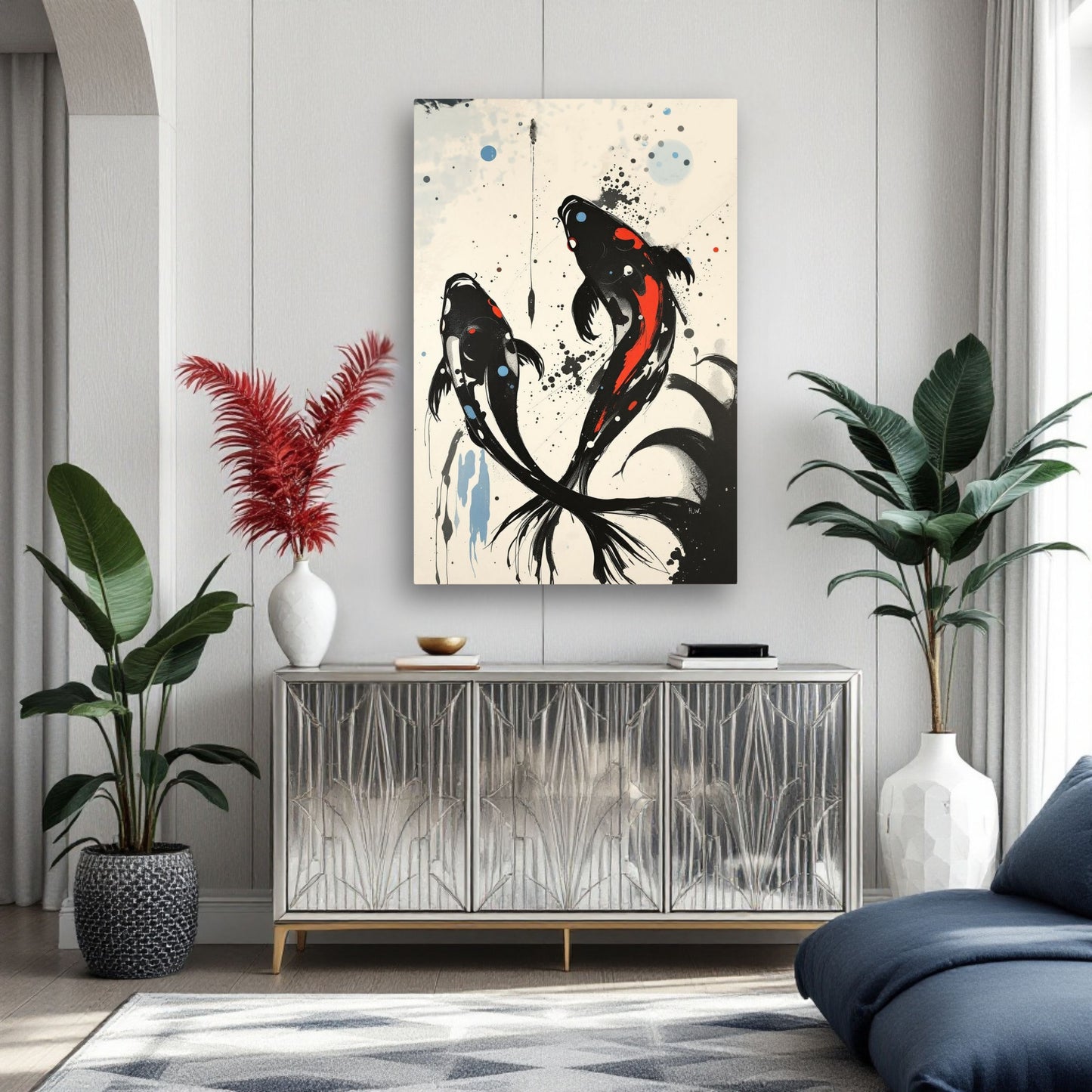 Modern Koi Fish Ocean Art Print