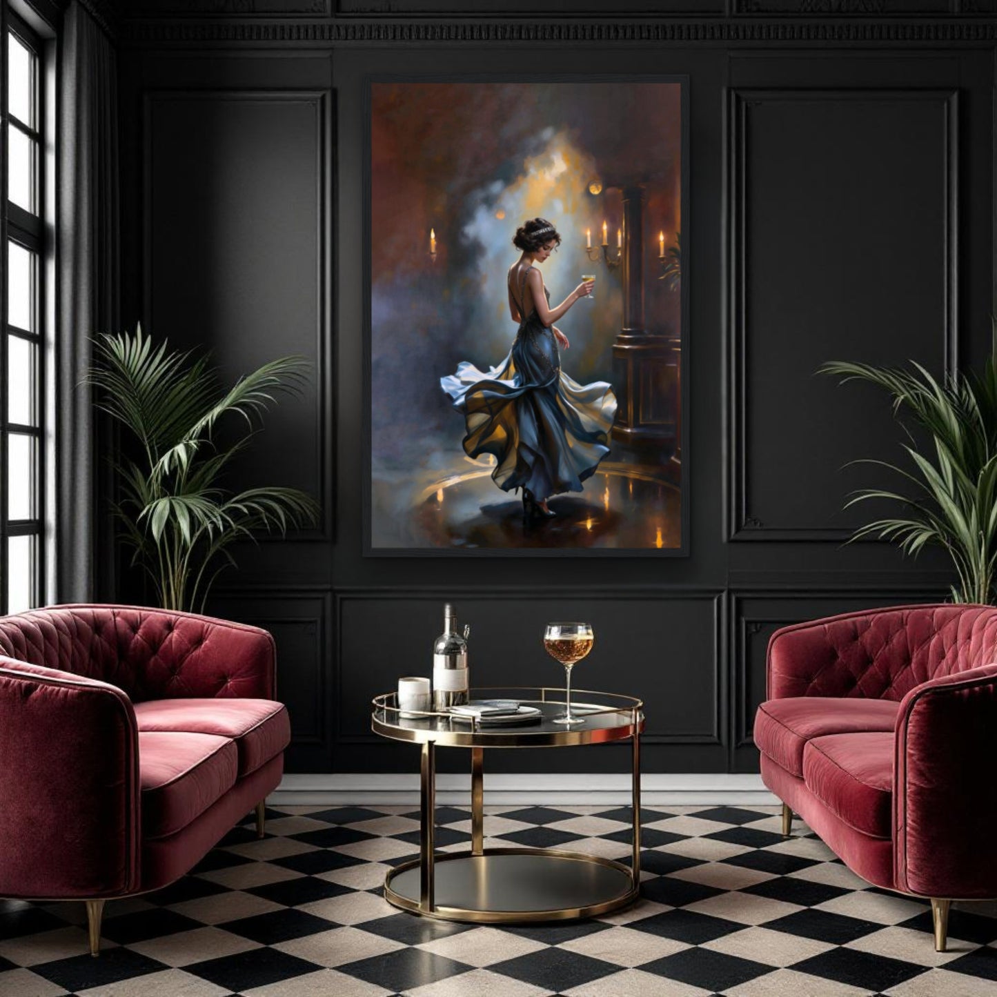 1920s Speakeasy Dancing Flapper Art Deco Print