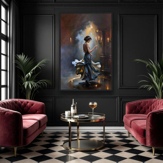 1920s Speakeasy Dancing Flapper Art Deco Print