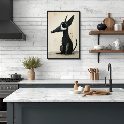 Big Eyed Abstract Dog Fine Art Print