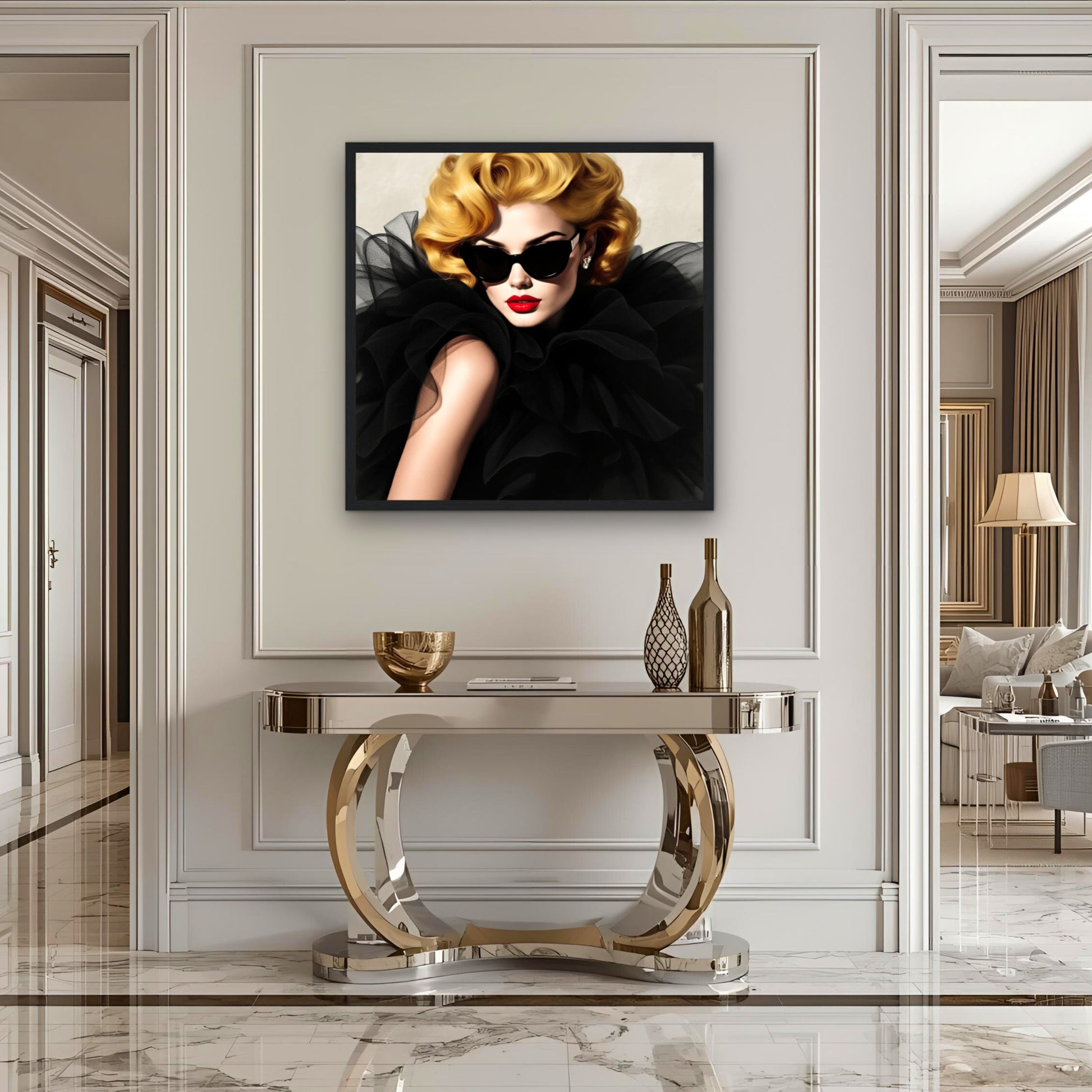 Paris Avant-Garde Retro Fashion Model Art Print