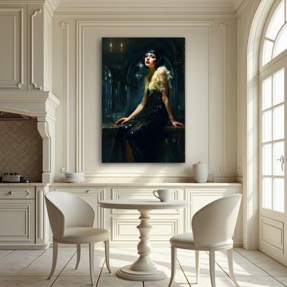 Speakeasy 1920s Elegant Flapper Art Print