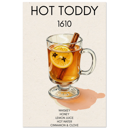 Hot Toddy Cocktail Bar Art Print No Frame 30x45 cm 12x18″ Museum-Quality Matte Paper Poster