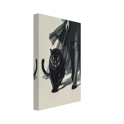Retro Fashion Model Panther Art Print No Frame 20x30 cm 8x12″ Gallery Wrapped Canvas