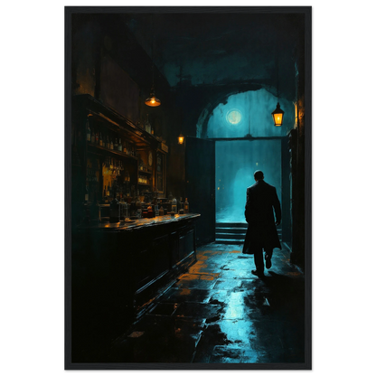 Speakeasy Prohibition Bootleg Bar Art Poster Print 40x60 cm 16x24″ Premium Matte Paper Wooden Framed Poster Black Wood Frame