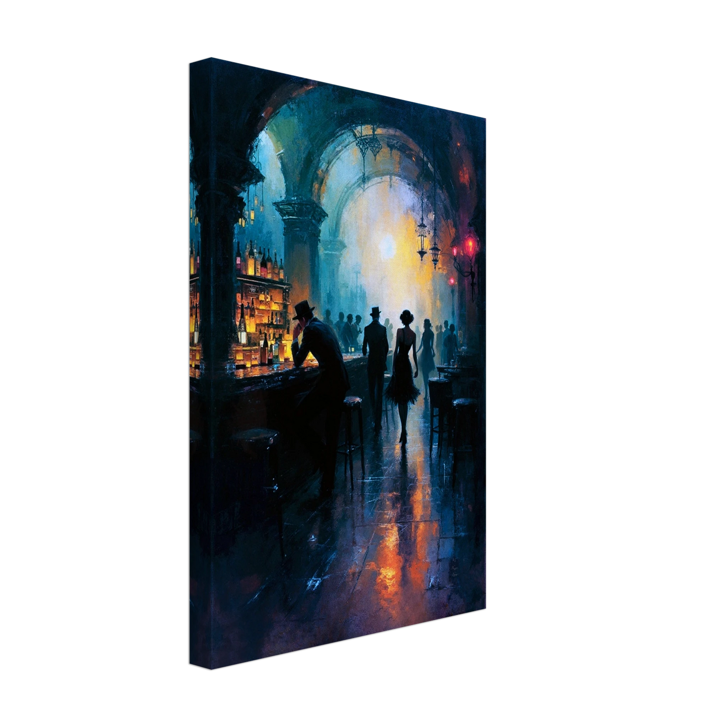 Dance Hall Speakeasy Art Print 30x45 cm 12x18″ Gallery Wrapped Canvas No Frame