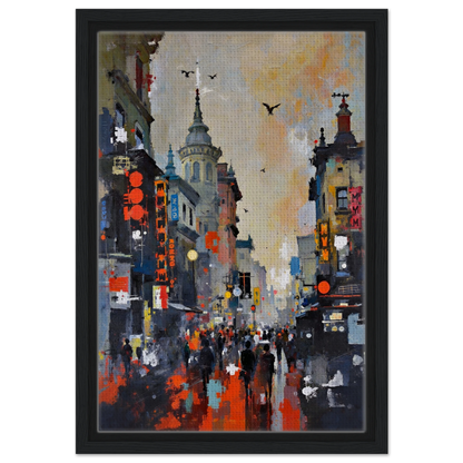 Gothic City Street Art Print - European Cityscape