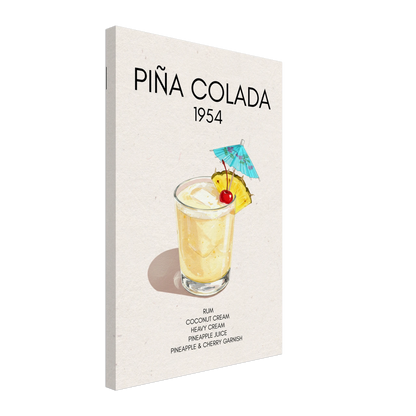 Pina Colada Cocktail Bar Poster Print No Frame 40x60 cm 16x24″ Gallery Wrapped Canvas