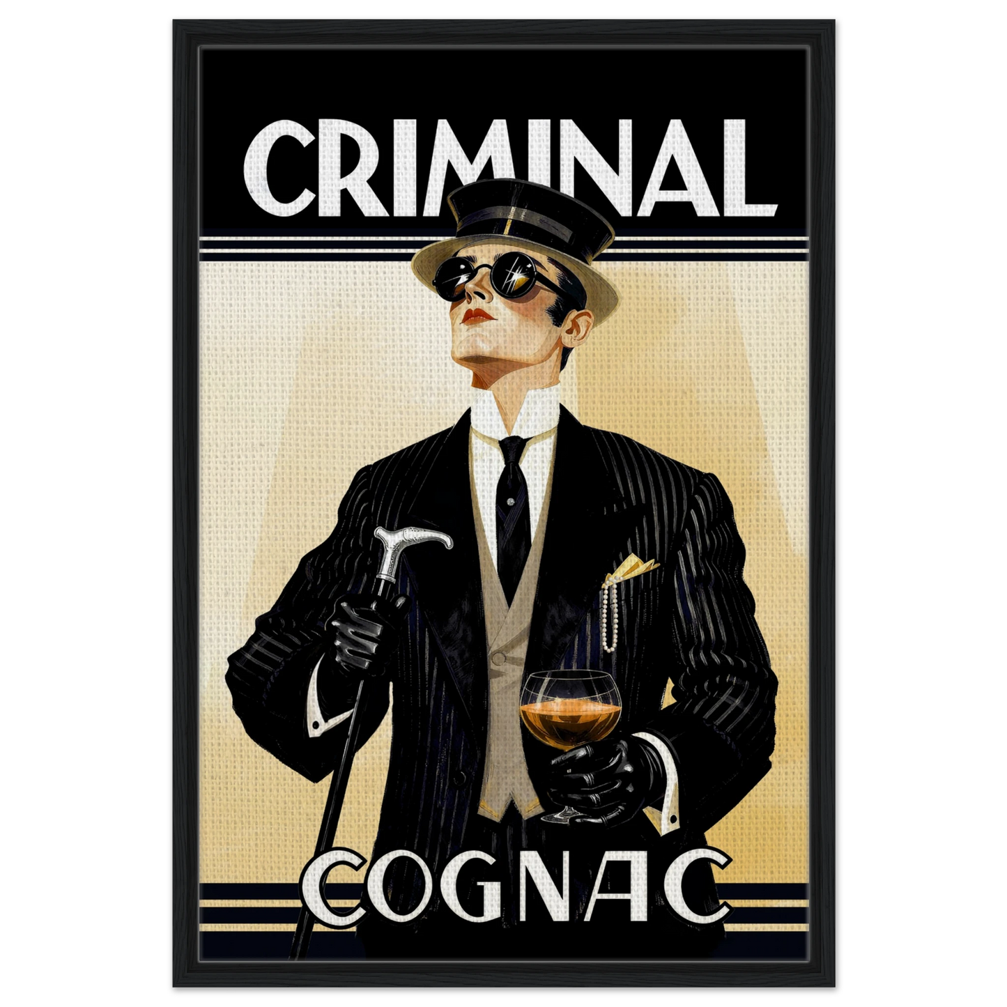 Criminal Cognac 1920s Art Deco Print