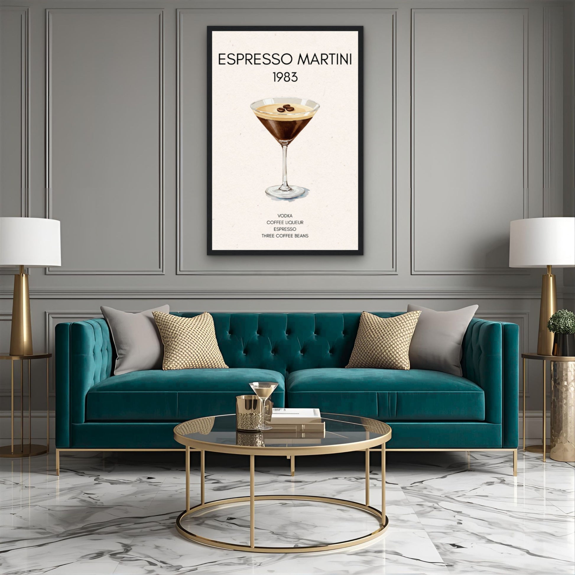 Espresso Martini Cocktail Bar Poster Print
